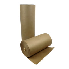 Rolo de papel Kraft natural 60cm papel pardo para embalagem de produtos - KG